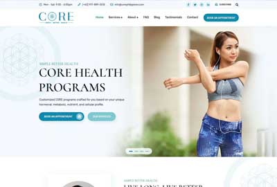 physical therapy website design