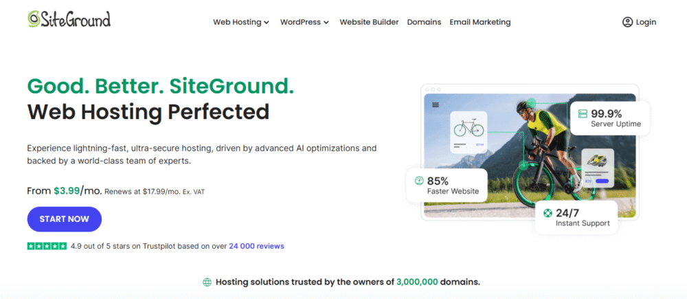 SiteGround – Best for Speed & Security