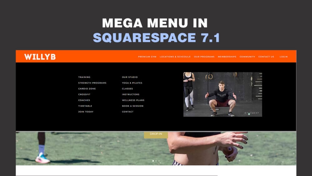Mega menu in Squarespace 7.1